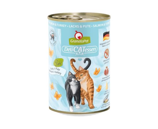 Fox4pets GRANATAPET DeliCATessen Salmon and turkey - wet cat food - 400g Kaķu konservi