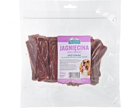 PETITTO Paski z Jagnięciny i Dorsza dla psa 500g Suņu barība
