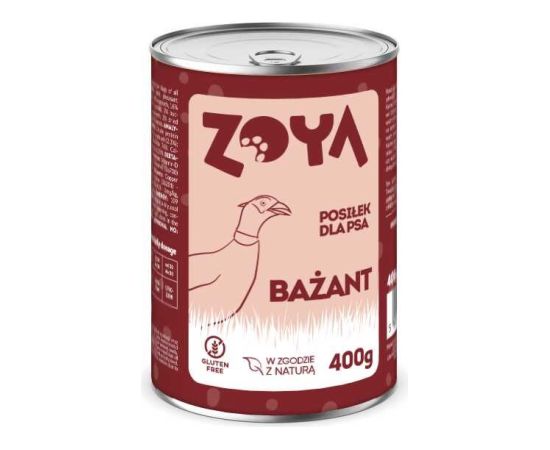 ZOYA Bażant – puszka mokra karma dla psów 400g Suņu barība