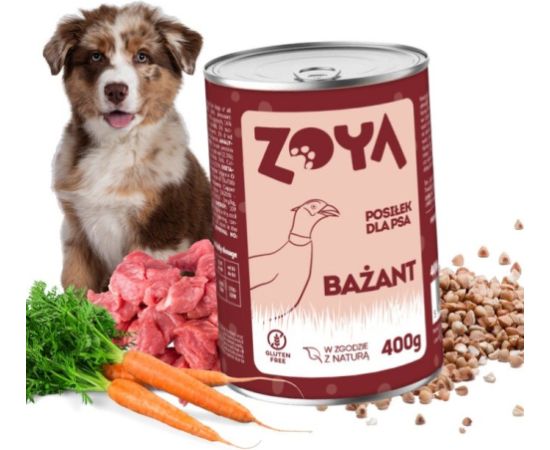 ZOYA Bażant – puszka mokra karma dla psów 400g Suņu barība