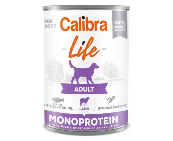 CALIBRA Life Adult Monoprotein Lamb - wet dog food - 400g Suņu barība