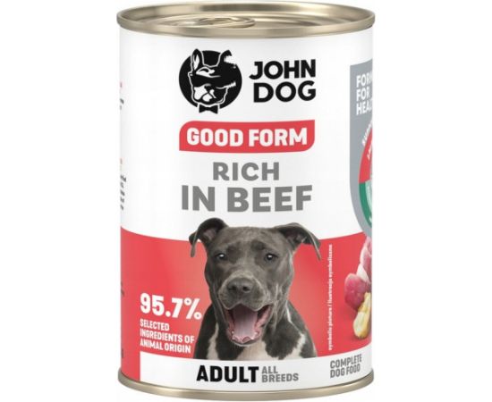 John Dog GOOD FORM DOROSŁY WOŁOWINĘ KARMA 400g Suņu barība