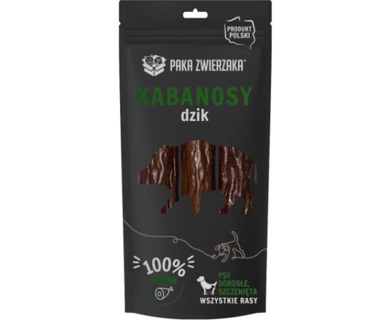 PAKA ZWIERZAKA Sausages Wild boar - dog treat - 80g Suņu barība