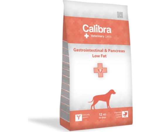 CALIBRA VD Dog Gastrointestinal&Pancreas Low Fat - dry dog food - 12kg Suņu barība