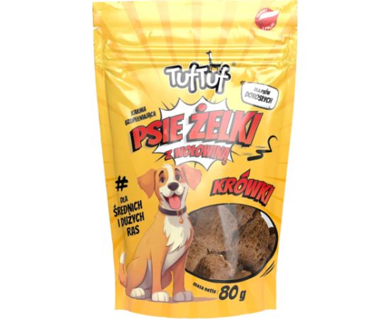 Tuftuf TUF TUF Psie żelki - beef fudge - dog treat - 80g Suņu barība