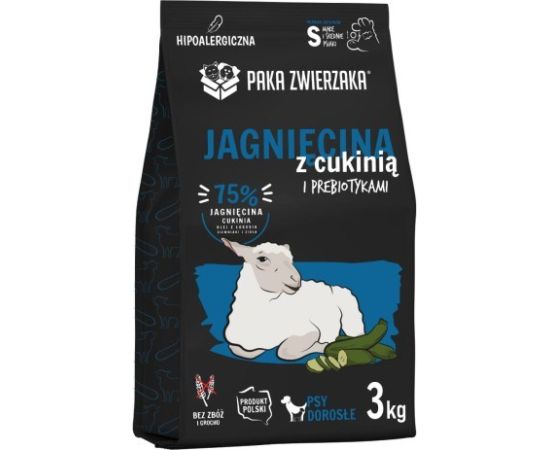 PAKA ZWIERZAKA Lamb with zucchini S - dry dog food - 3kg Suņu barība