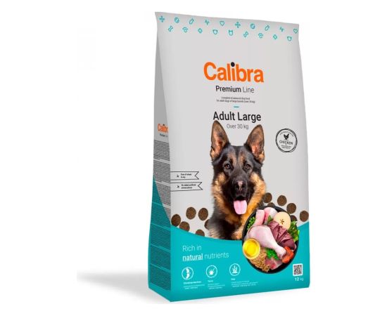 CALIBRA Dog Premium Adult Large chicken - dry dog food - 12kg Suņu barība