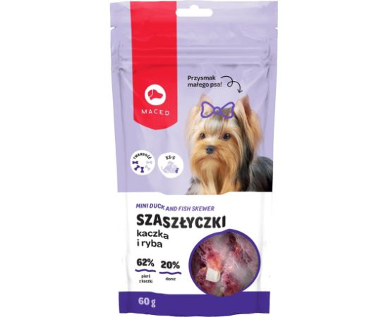 MACED Mini duck and fish skewer - Dog treat - 60g Suņu barība