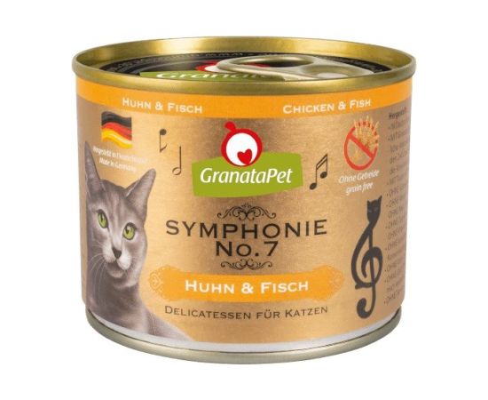 Fox4pets GRANATAPET Symphonie  No.7 Chicken and fish - wet cat food - 200g Kaķu konservi
