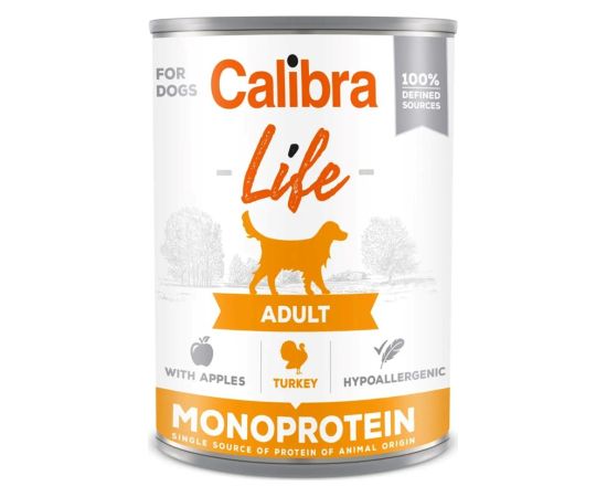 CALIBRA Dog Life Adult Turkey with apples - wet dog food - 400g Barība
