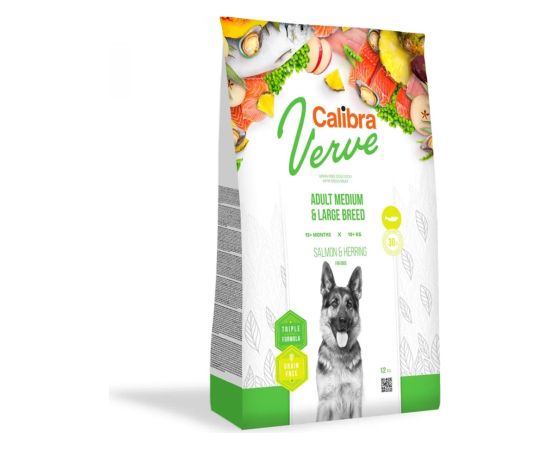 CALIBRA Verve Medium & Large Salmon and Herring - dry dog food - 12kg Suņu barība