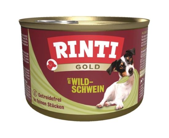RINTI Gold Wild boar - wet dog food - 185g Suņu barība