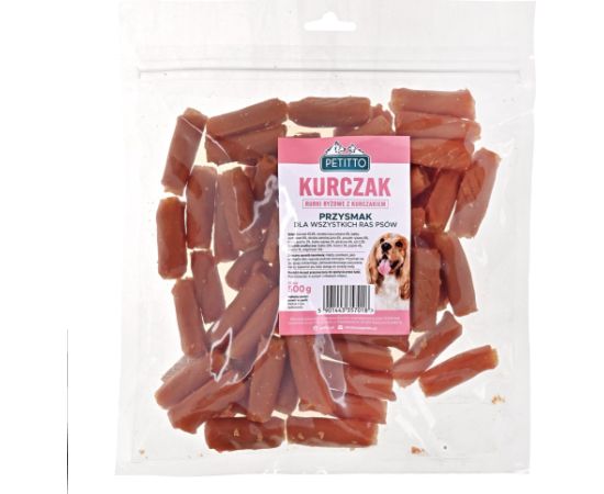 PETITTO Rurki ryżowe z kurczakiem dla psa 500g Suņu barība