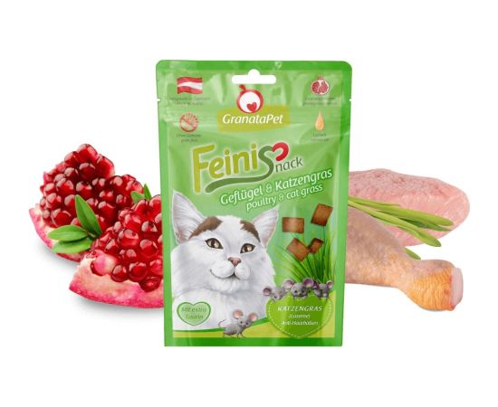 Fox4pets GRANATAPET FeiniSnack Poultry and cat grass - cat treats - 50g Сухой корм для кошек