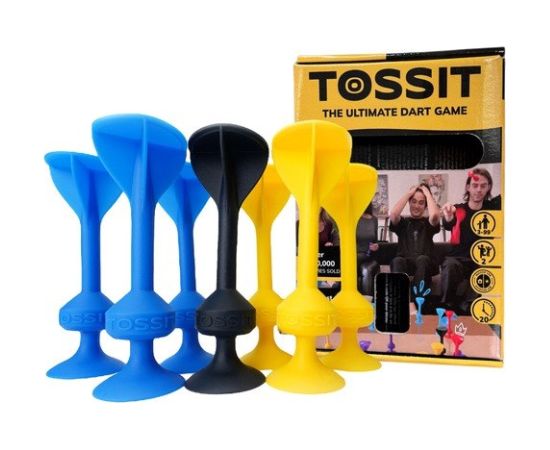 Art & Pollo Ou Gra w rzutki z silikonowymi przyssawkami TOSSIT Zestaw Startowy, niebieski i żółty Новости - Детские товары