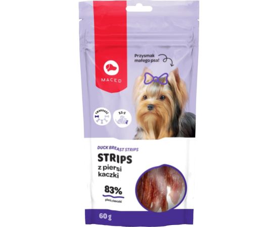 MACED Duck breast strips - Dog treat - 60g Suņu barība