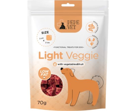 Paka Zwierzaka PEPE VET Light Veggie - dog treat - 70g Suņu barība