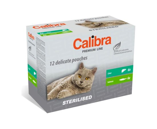 CALIBRA Cat Premium Sterilised - wet cat food - 12x100g Консервы кошек