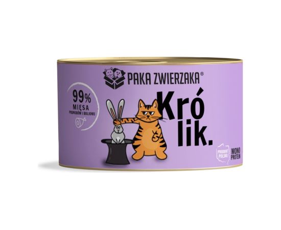 PAKA ZWIERZAKA Rabbit - wet cat food - 200g Kaķu konservi
