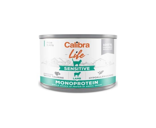 CALIBRA Cat Life Sensitive Lamb - wet cat food - 200g Kaķu konservi
