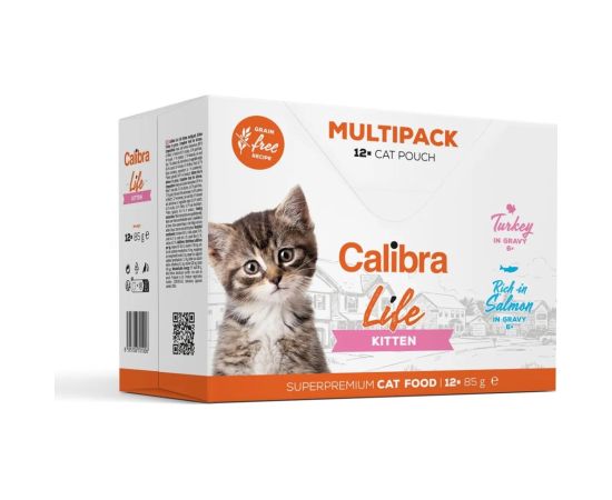 CALIBRA Cat Life pouches Kitten Multipack - wet cat food - 12x85g Консервы кошек