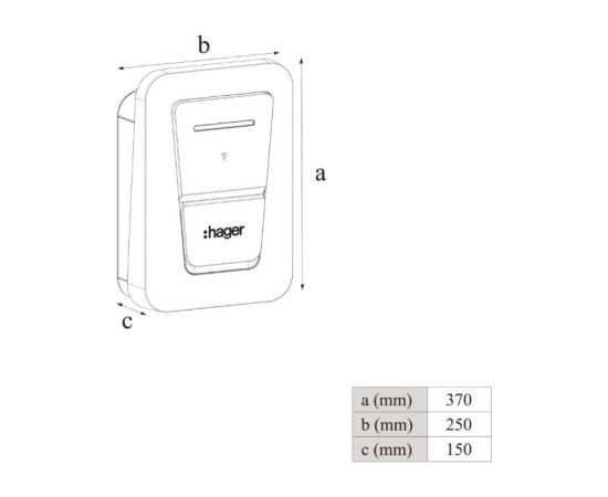 EVCS Hager witty one 11kW 3f RFID Bluetooth charging station with T2 socket Elektro Auto lādēšanas piederumi