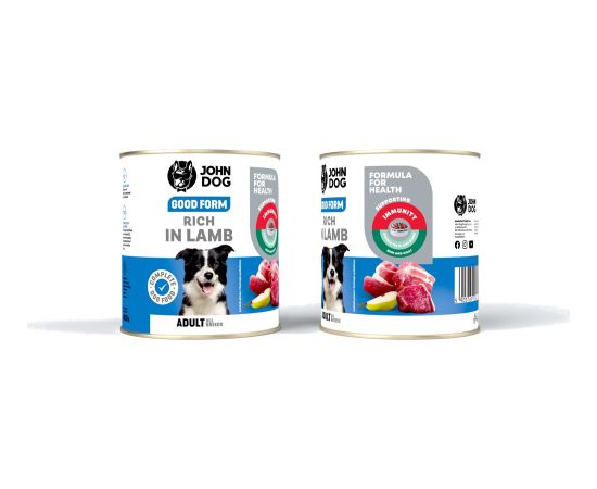 John Dog GOOD FORM DOROSŁY JAGNIĘCINĘ KARMA 800g Suņu barība