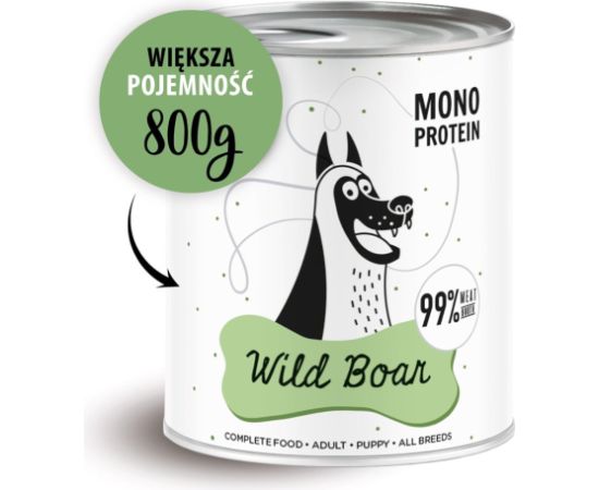 PAKA ZWIERZAKA Pepe Wild Boar - wet dog food - 800g Suņu barība
