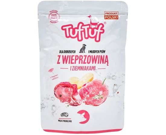 Tuftuf TUF TUF with pork and potatoes - wet dog food - 300g Suņu barība