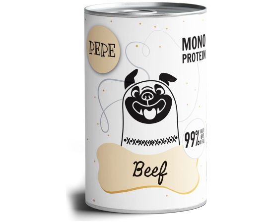 PAKA ZWIERZAKA Pepe Beef - wet dog food - 400g Suņu barība