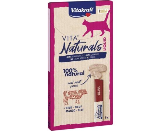 VITAKRAFT VITA NATURALS Liquid beef - cat treat - 5x15 g Kaķu sausā barība