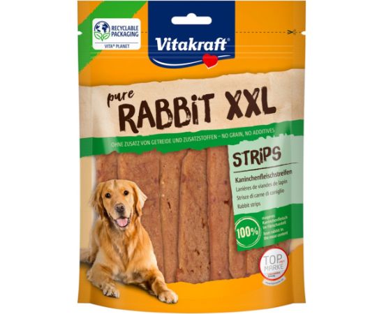 VITAKRAFT Pure Rabbit Strips - dog treat - 250 g Suņu barība