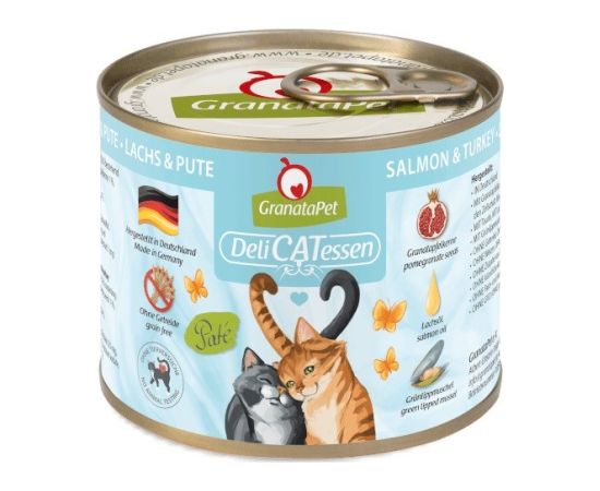 Fox4pets GRANATAPET DeliCATessen Salmon and turkey - wet cat food - 200g Kaķu konservi
