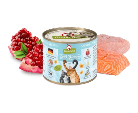 Fox4pets GRANATAPET DeliCATessen Salmon and turkey - wet cat food - 200g Kaķu konservi