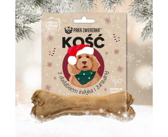 PAKA ZWIERZAKA Bone with turkey and cranberries 12cm - dog treat - 55g Suņu barība