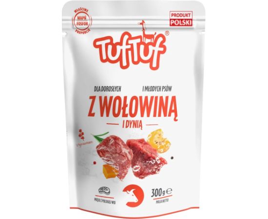 Tuftuf BULT Minced beef with pumpkin - wet dog food - 300g Suņu barība