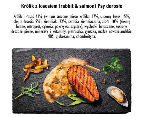 PAKA ZWIERZAKA Rabbit with salmon M - dry dog food - 9kg Suņu barība