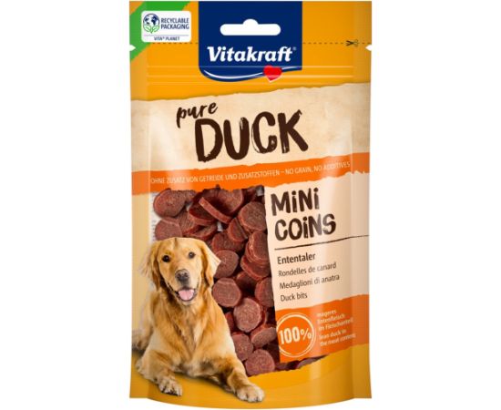 VITAKRAFT Duck Mini Coins - dog treat - 80g Suņu barība
