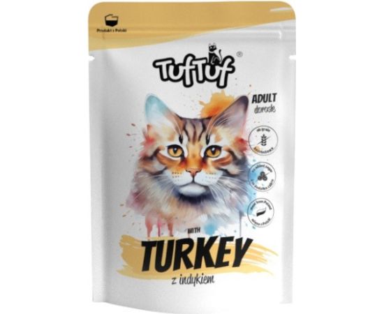 Tuftuf TUF TUF with turkey - wet cat food - 100g Kaķu konservi