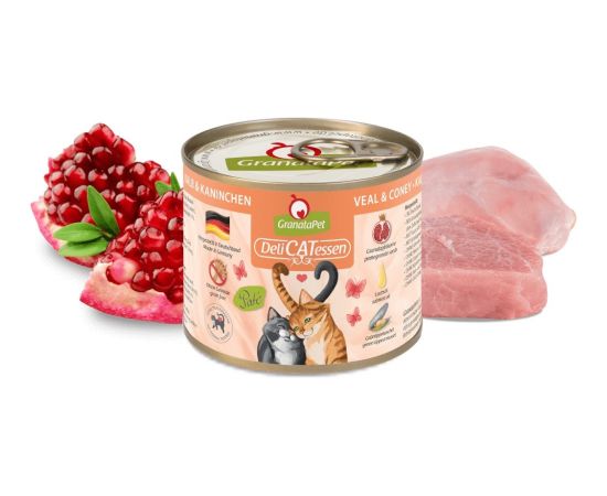 Fox4pets GRANATAPET DeliCATessen Veal and coney - wet cat food - 200g Kaķu konservi
