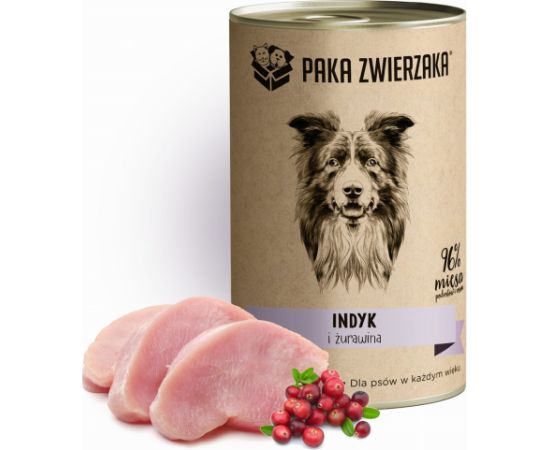 PAKA ZWIERZAKA Turkey and cranberries - wet dog food - 400g Suņu barība