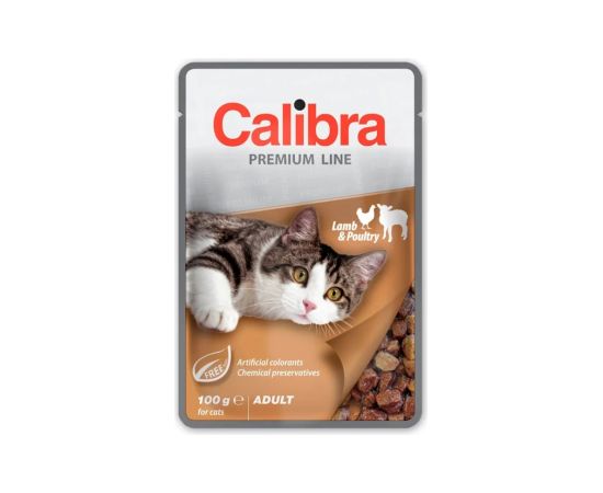CALIBRA Cat Premium Adult Lamb & Poultry - wet cat food - 100g Kaķu konservi