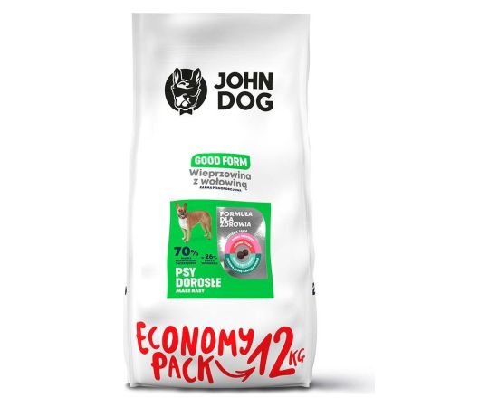 JOHN DOG Good Form Small Pork with beef  - dry dog food - 12 kg Suņu barība