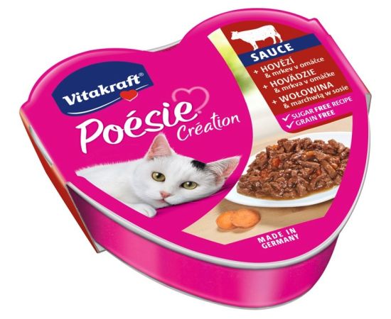 VITAKRAFT POESIE CREATION SOS beef/carrot - wet cat food - 85 g Консервы кошек