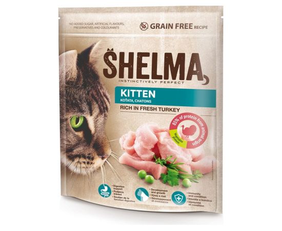 SHELMA Kitten Rich in turkey - dry cat food - 750g Kaķu sausā barība