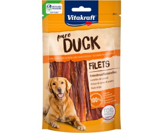VITAKRAFT Pure Duck Fillets - dog treat - 80 g Suņu barība