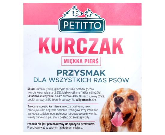 PETITTO Soft chicken breasts - dog treat - 500 g Suņu barība