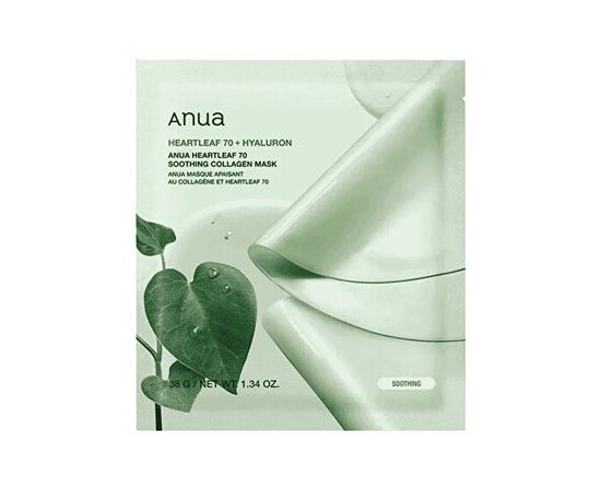 Anua Heartleaf 70 Soothing Collagen Mask - Zklidňující maska 38.0g Ķermeņa kosmētika
