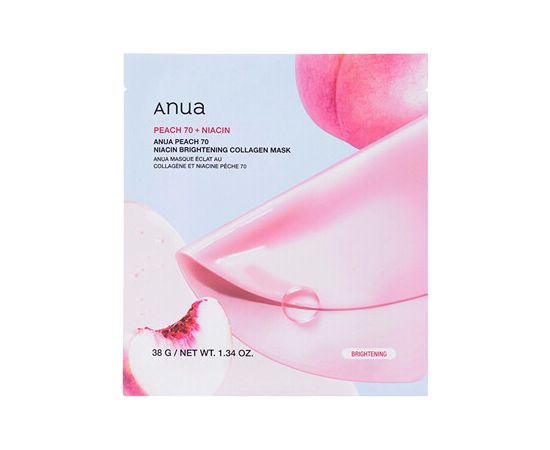 Anua Peach 70 Niacin Brightening Collagen Mask - Pleťová maska 38.0g Ķermeņa kosmētika