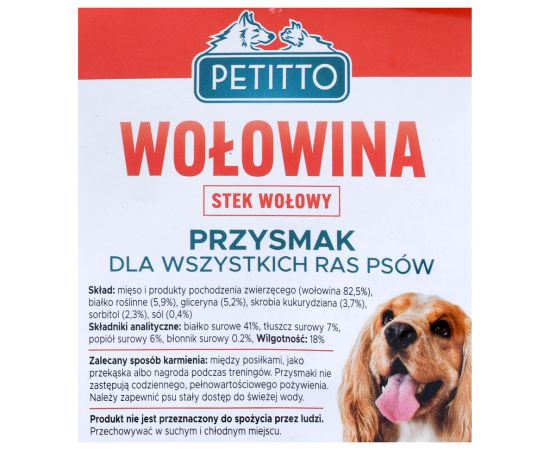 PETITTO Beef Steaks - dog treat - 500 g Suņu barība